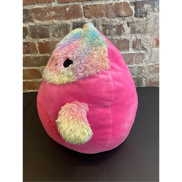 SQUISHMALLOWS Pink/Rainbow/Multi Chick  Poly-Stuffed Toy Lovie Stuffy  Pillow To - Picture 7 of 8